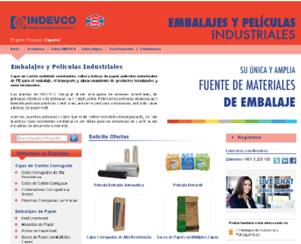 INDEVCO Group Industrial Packaging & Films Portal Now Available in Spanish