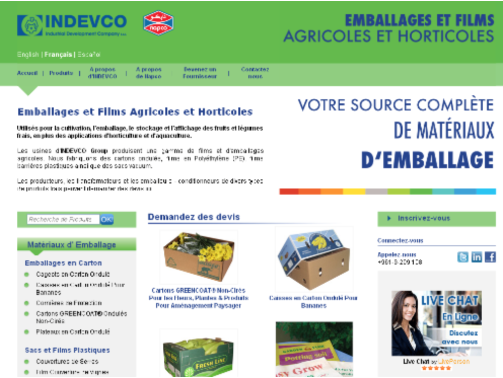 INDEVCO Group Launches Agricultural Films & Packaging Portal in French