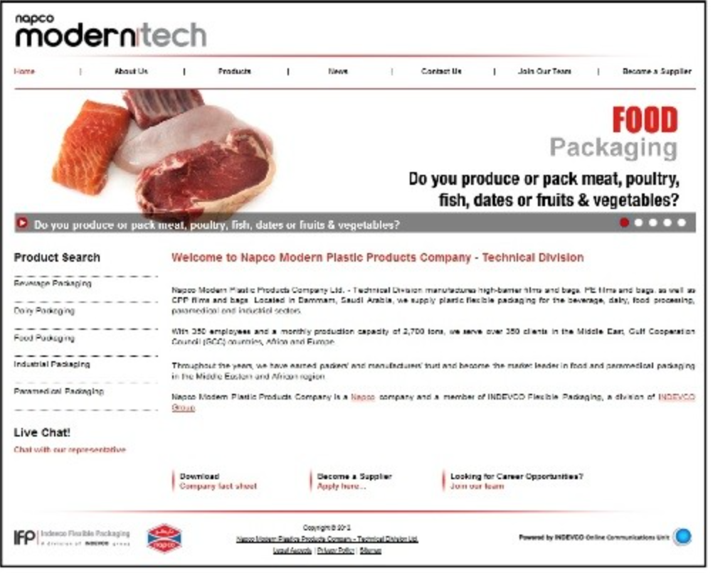 Napco Modern Plastic Products Company – Technical Division Launches New Website
