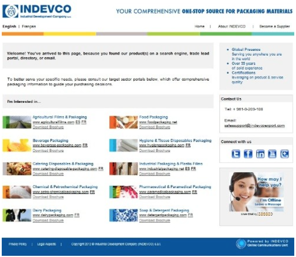 INDEVCO Export Now a Gateway to 10 Packaging Sector Portals Meeting Customer Needs