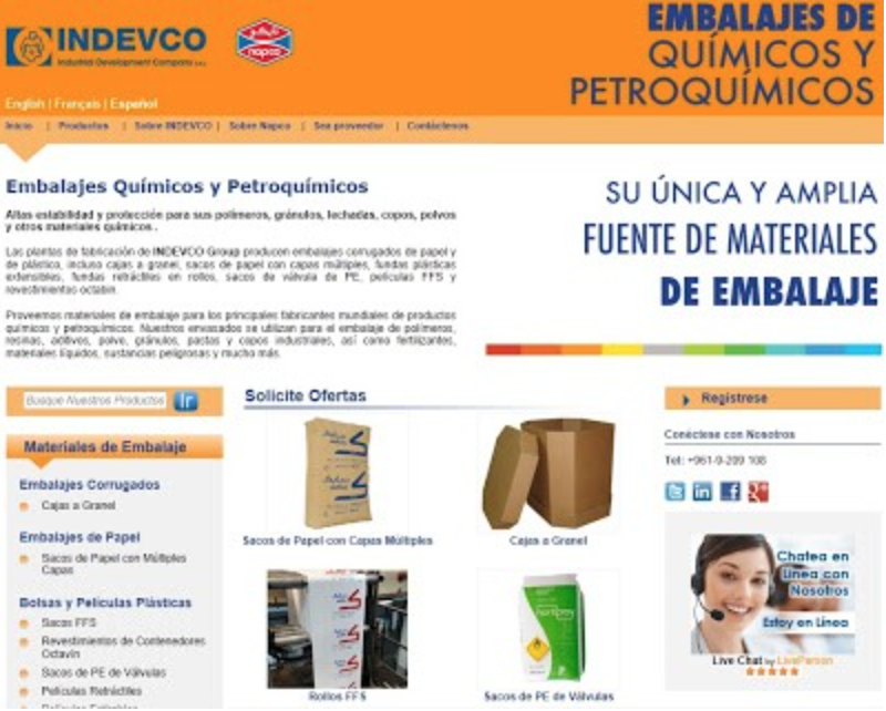 INDEVCO Launches Chemical & Petrochemical Packaging Portal in Spanish