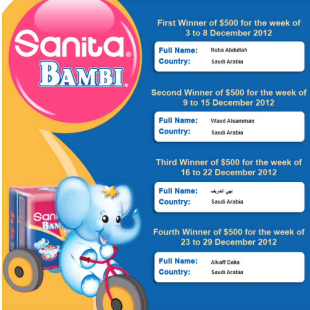 Bambi by Napco Announces ‘Mommy Protect Me’ Facebook Campaign Winners