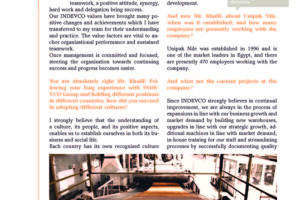 UNIPAKNILE GM Shares Insight into Egyptian Corrugated Industry in PAPER MIDDLEAST Magazine