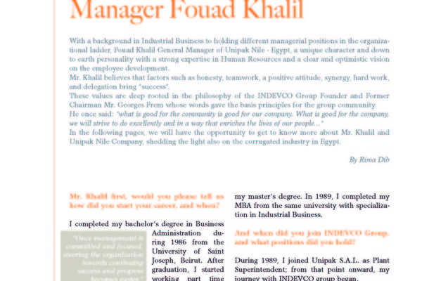 UNIPAKNILE GM Shares Insight into Egyptian Corrugated Industry in PAPER MIDDLEAST Magazine