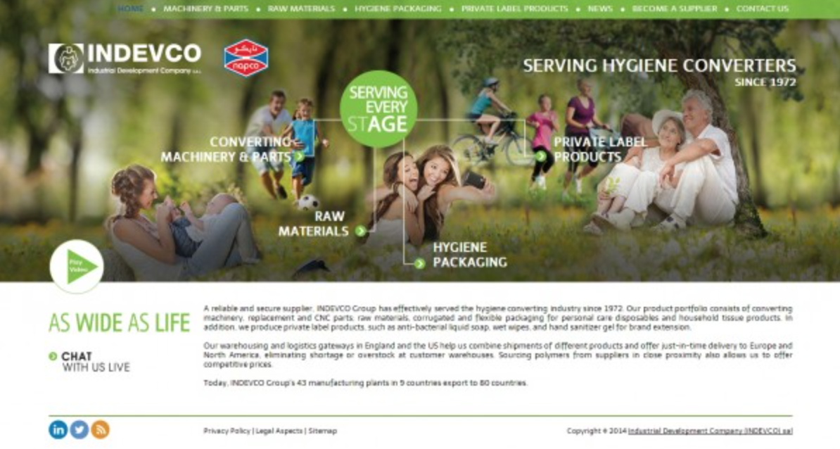 INDEVCO Launches a New Hygiene Converting Portal