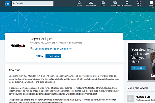 Multipak Connects with Customers & Employees on LinkedIn