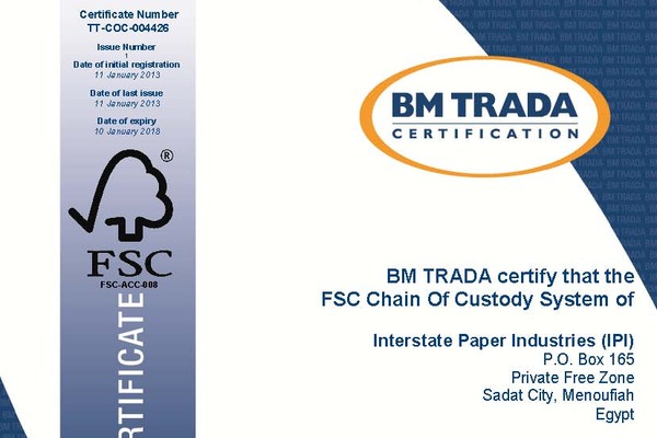 Interstate Paper Industries Acquires FSC™ Chain of Custody Certification